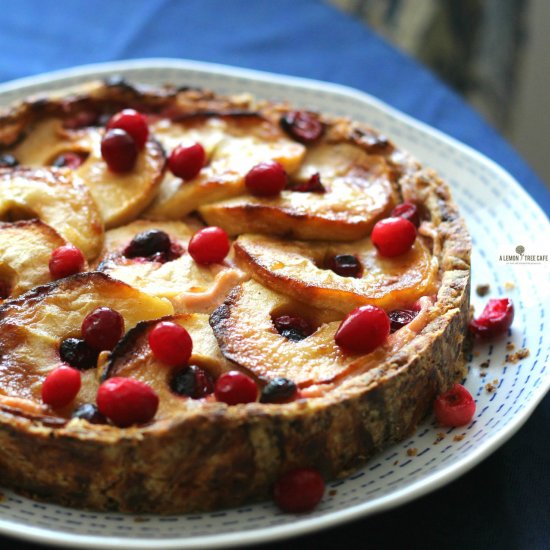 Apple Cranberry Cheddar Tart