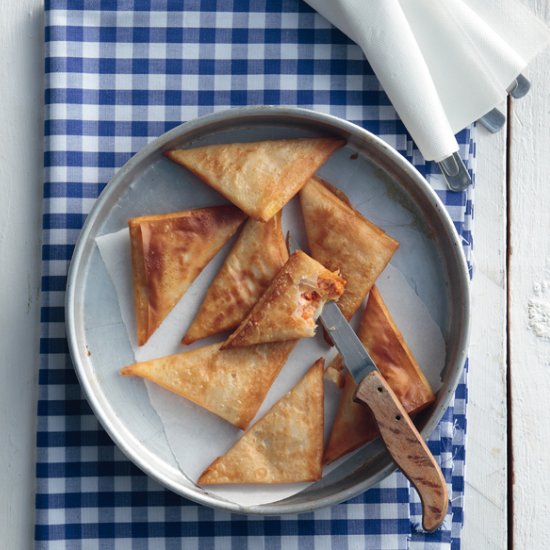 Cheesy Phyllo Triangles