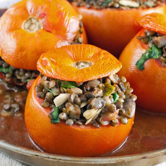 Lentil Stuffed Tomatoes