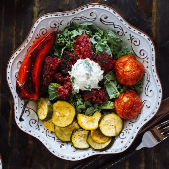 Super Green Salad with Crazy Feta