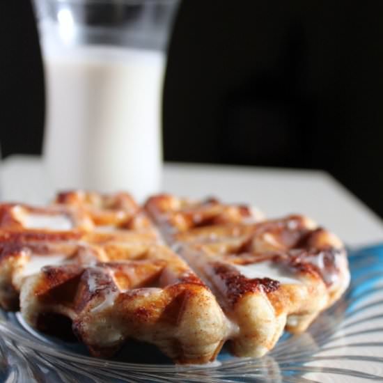 Cinnamon Roll Waffles