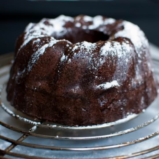 Chocolate yoghurt bundt cake