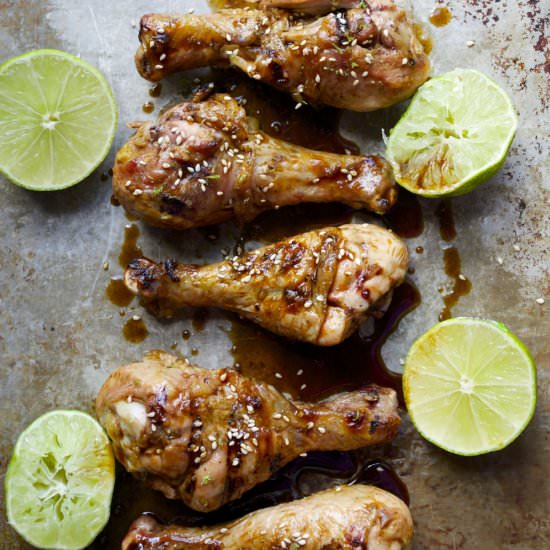 Sriracha and Honey Lime Drumsticks