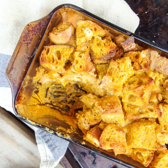 Vegan Pumpkin Bread Pudding