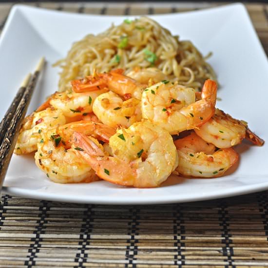 Simple Lemongrass Shrimp