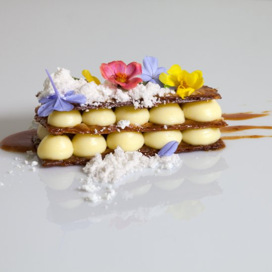 Banana Napoleon with Coconut Snow