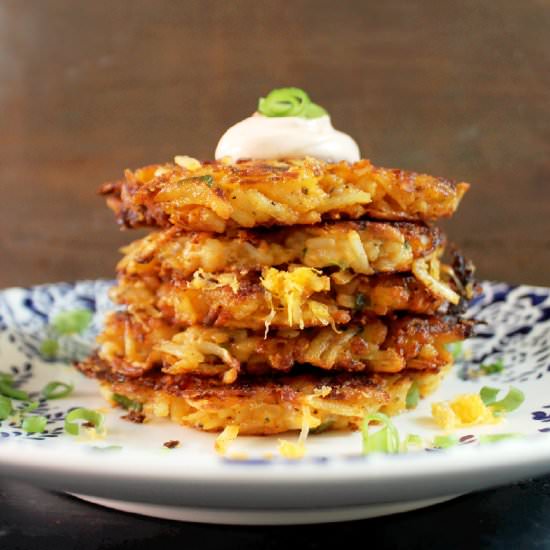 Cheesy Potato Latkes