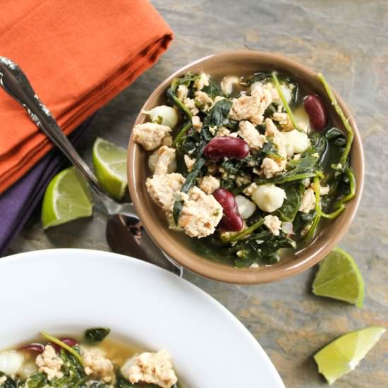 Turkey Hominy Kidney Bean and Kale