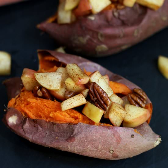 Apple Stuffed Sweet Potatoes