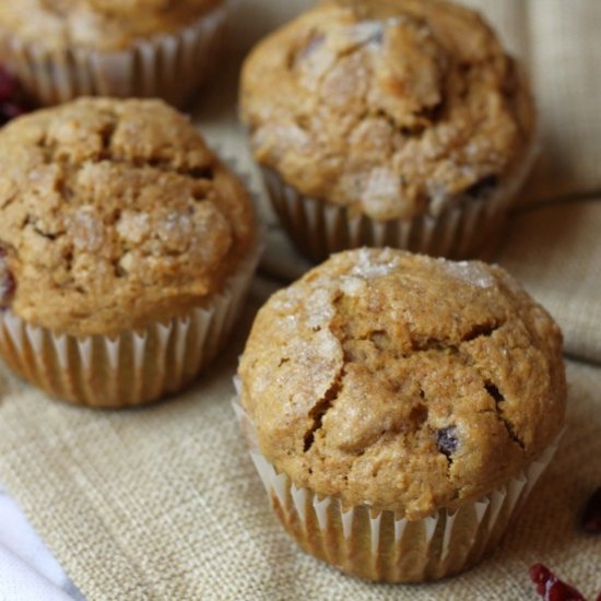 Cran-Orange Pumpkin Spice Muffins