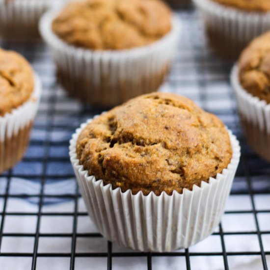 Banana Chia Healthy Muffins