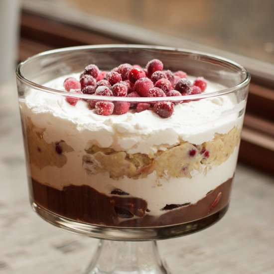 Cranberry and Chocolate Trifle