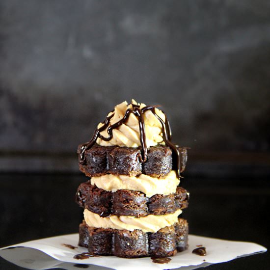 Peanut Butter Brownie Stack