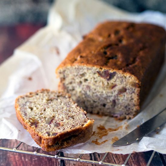 Boozy Banana & Date Bread