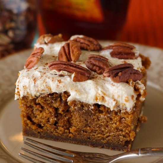 Drunken Pumpkin Gingerbread Cake