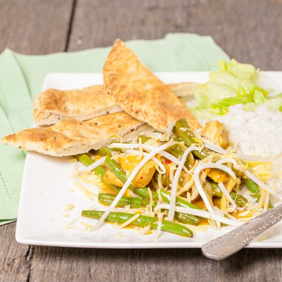 Sweet Sour Chicken with Naan Bread