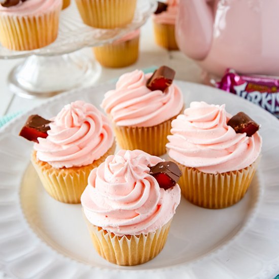 Turkish Delight Surprise Cupcakes