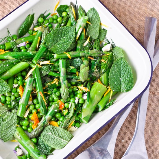 Springtime Asparagus and Baby Peas