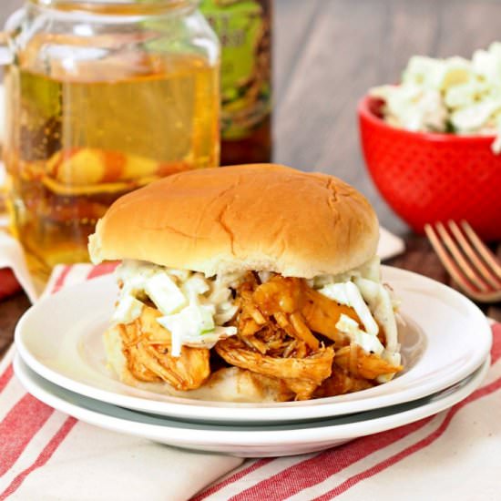 Hard Apple Cider Pulled BBQ Chicken