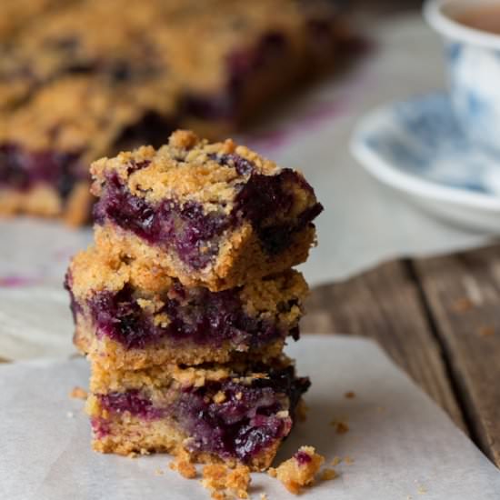 Blueberry Crumble Slice