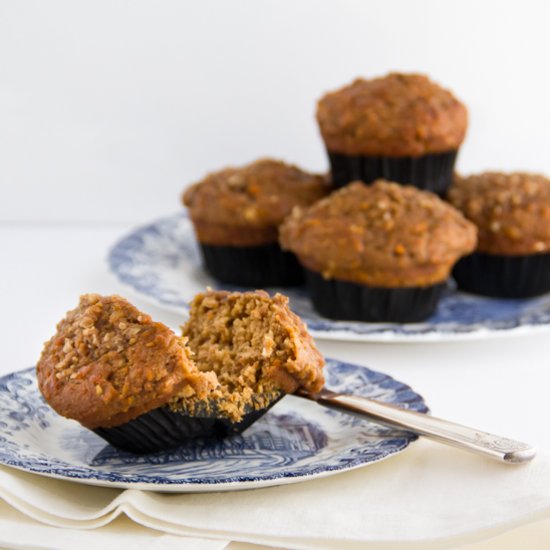 Carrot & Oats Muffins in 2 Versions