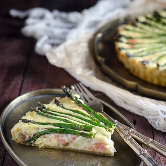 Asparagus and Smoked Salmon Tart