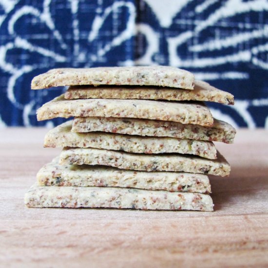 Paleo Garlic & Herb Crackers