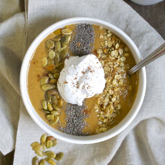 Pumpkin Pie Smoothie Bowl