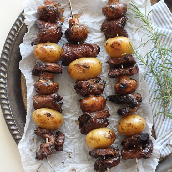 Balsamic Rosemary Steak Kabobs