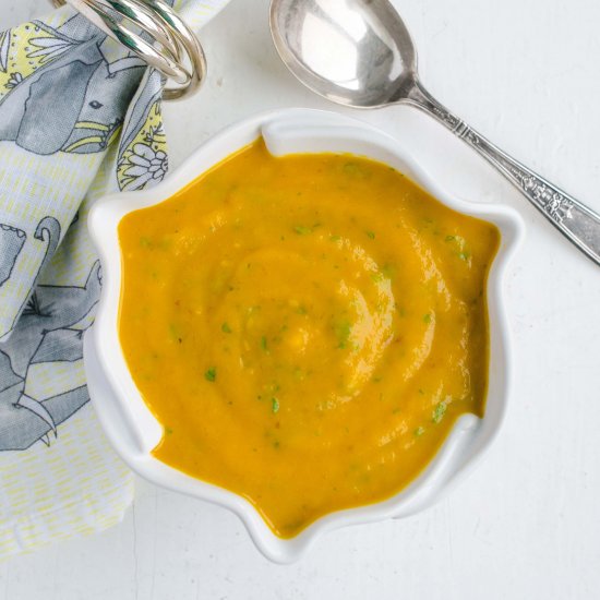 Spiced Carrot and Cilantro Soup