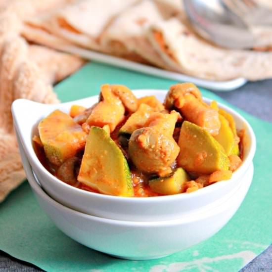 Zucchini And Mushroom Curry