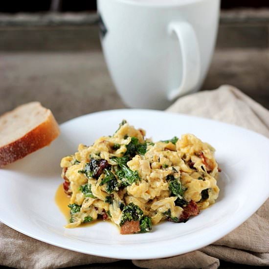 Scrambled Eggs with Kale