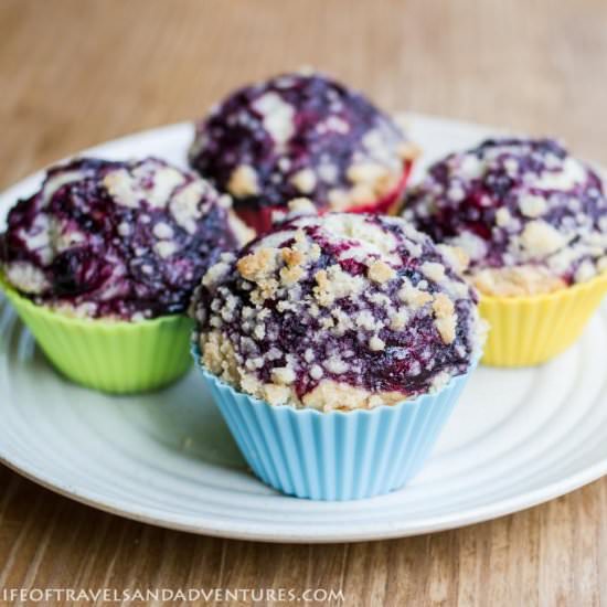 Blueberry Swirl Muffins