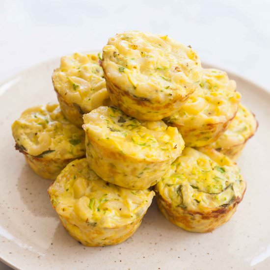 Egg-y Pasta Cups with Zucchini