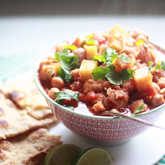 Slow-Cooker Indian-Spiced Chickpeas