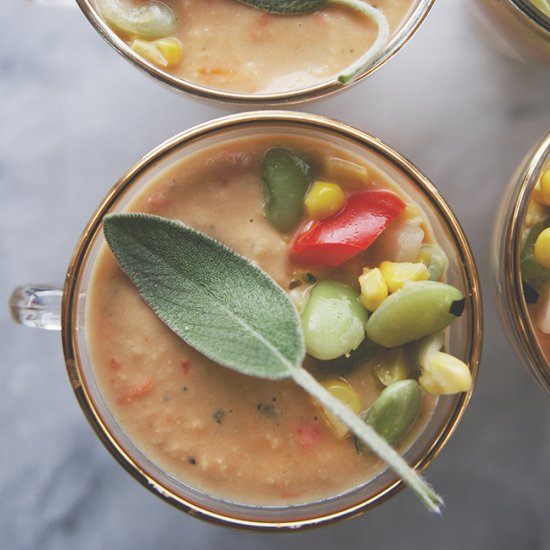 Sweet Corn Succotash Gazpacho