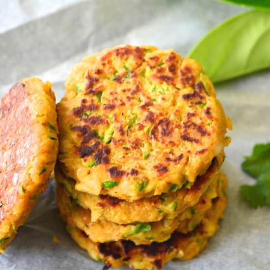 Vegan Zucchini Chickpea Fritters