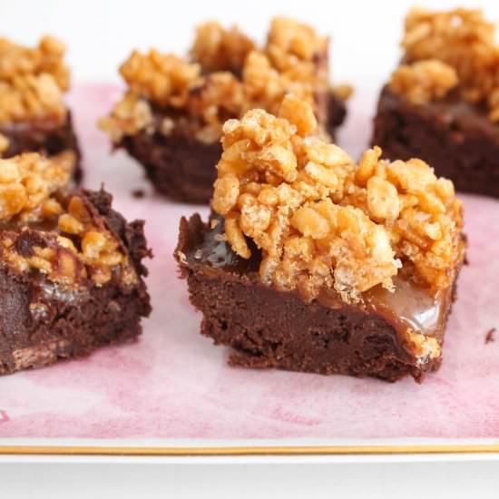 Salted Caramel Crunch Brownies