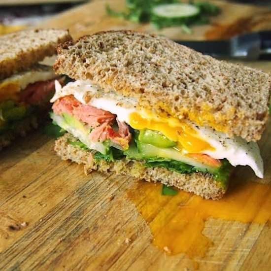 Smoked Salmon Breakfast Sandwich