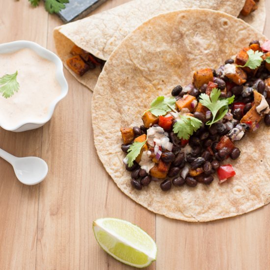 Sweet Potato Black Bean Tacos