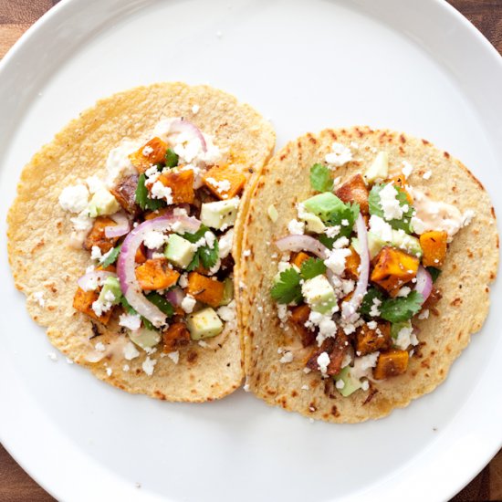 Butternut squash tacos