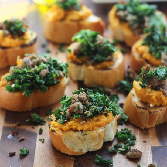 Whipped Butternut Squash Crostini