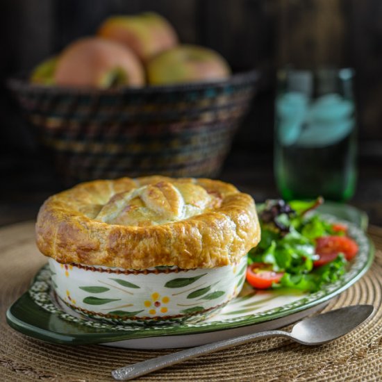 Chicken Gumbo Pot Pies