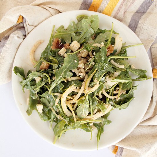 Pear Noodle Arugula Salad