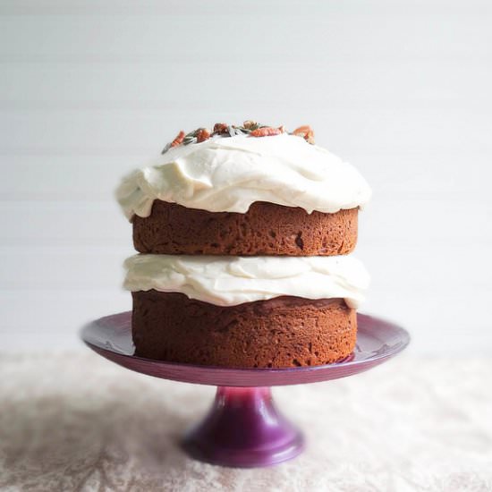 Pumpkin Cake + Maple Frosting