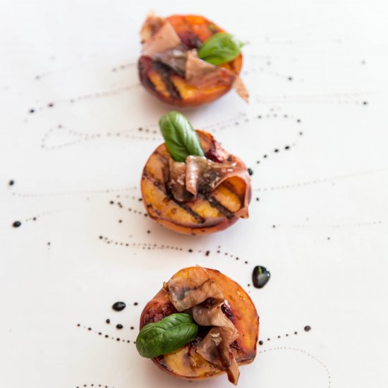 Grilled Peaches + Prosciutto