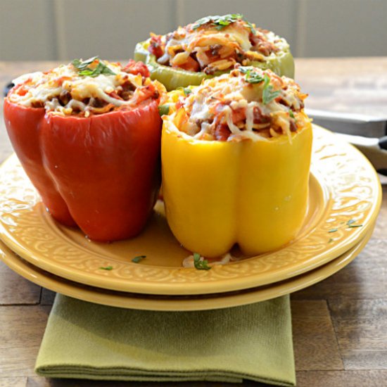 Orzo Stuffed Bell Peppers