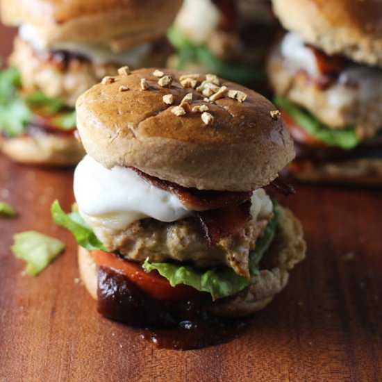 Skinny Barbecue Chicken Sliders