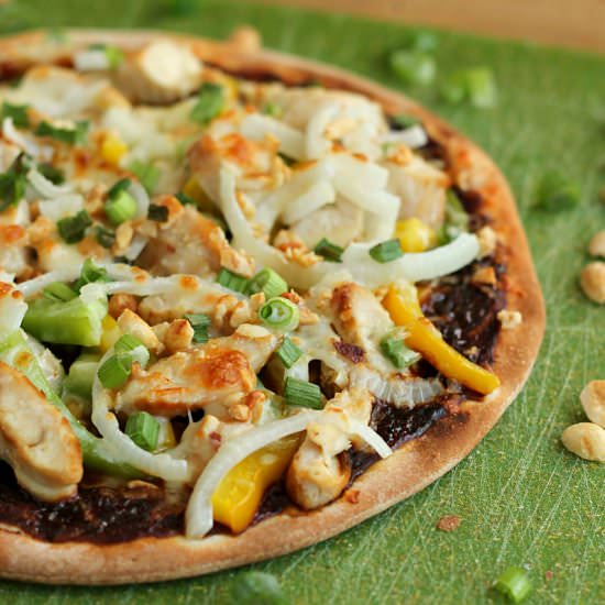 Thai Peanut Chicken Pizza