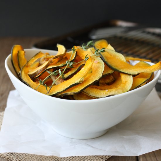 Baked Kabocha Squash Chips